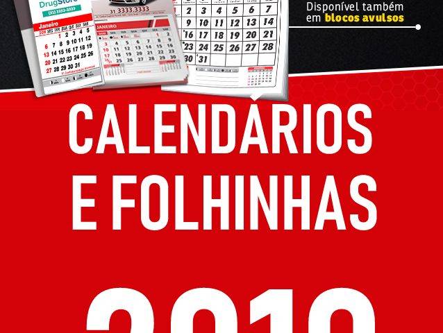 calendários e folhinhas 2019 personalizados em salvador bahia gráfica em salvado