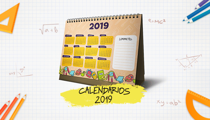  Calendários 2019 volta às aulas em Salvador personalizado